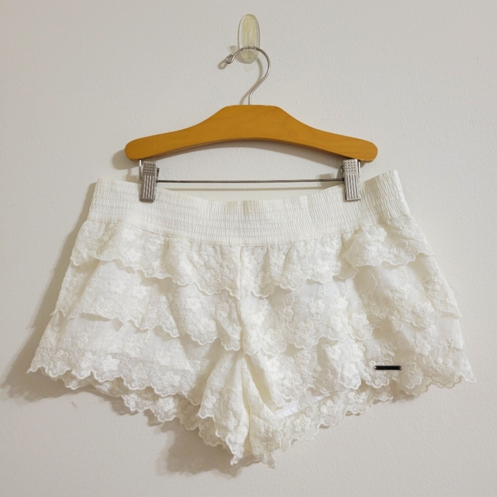 Abercrombie & Fitch White Lace Shorts
